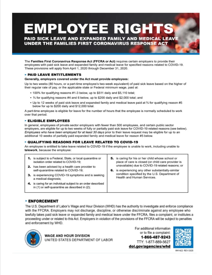 Covid-19 poster for Spartan Employees
